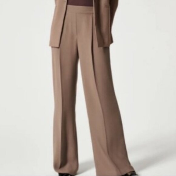 NEW Spanx Crepe Pleated Trouser Pants Small - Picture 1 of 5
